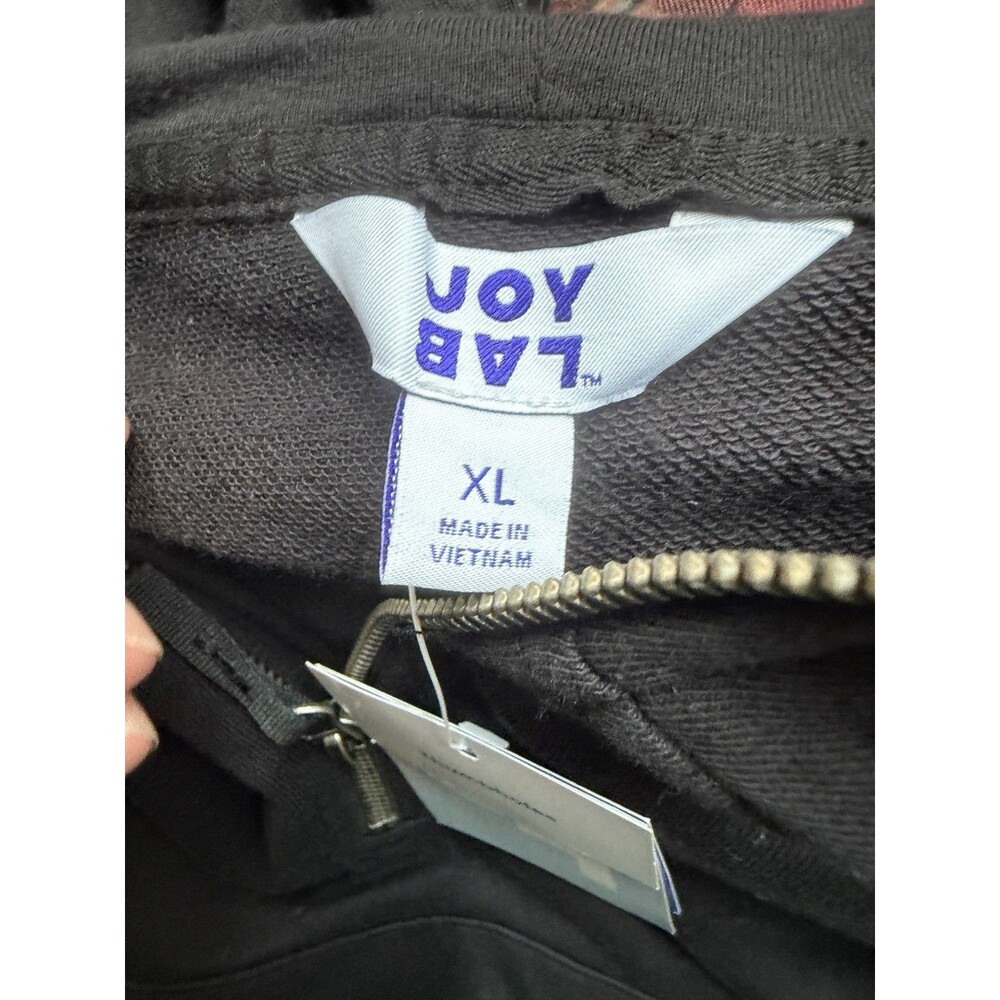 NEW JoyLab Womens XL Half Zip Loose Fit Hooded Sweatshirt Black pockets Athletic - Picture 4 of 8